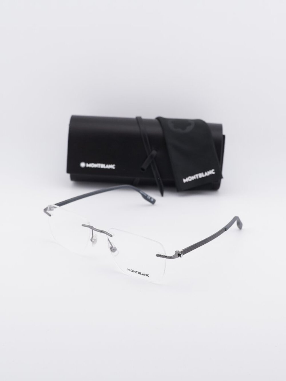 Montblanc MB0185O 003 Rectangle Eyeglasses 55mm – Grey
